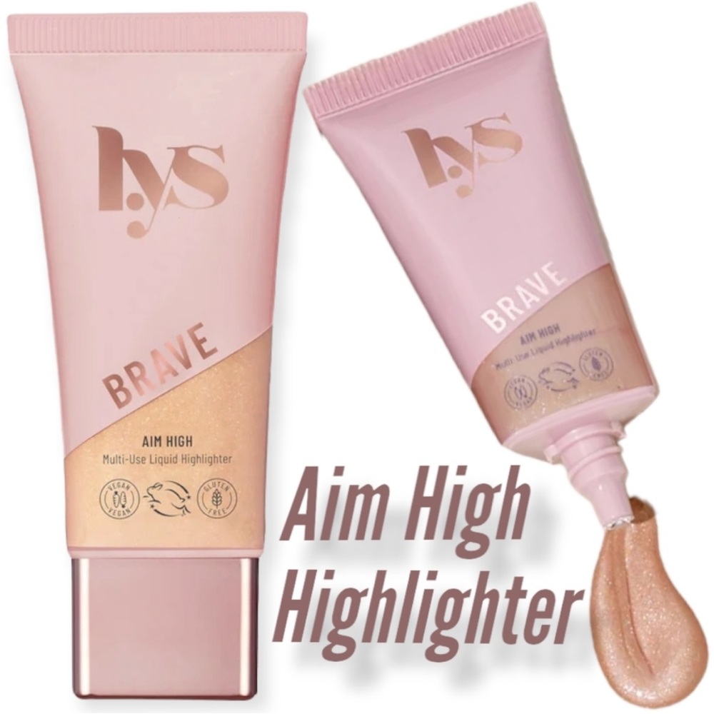 Lys Beauty Aim High Liquid Highlighter in Brave (Champagne) NIB